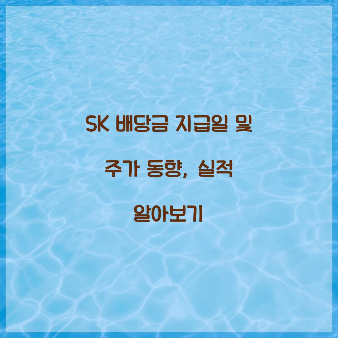 SK 배당금 지급일