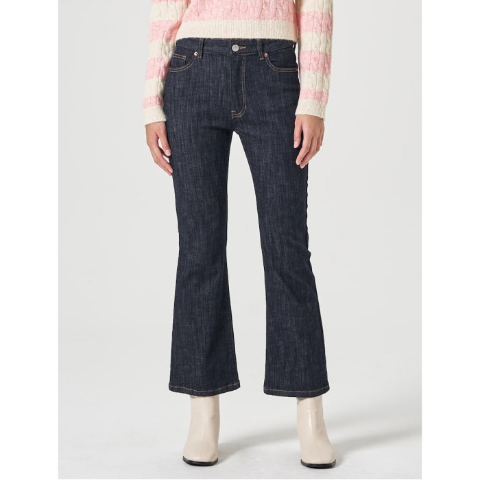 에잇세컨즈 기모 데님팬츠 부츠컷 남색 322X21FPER