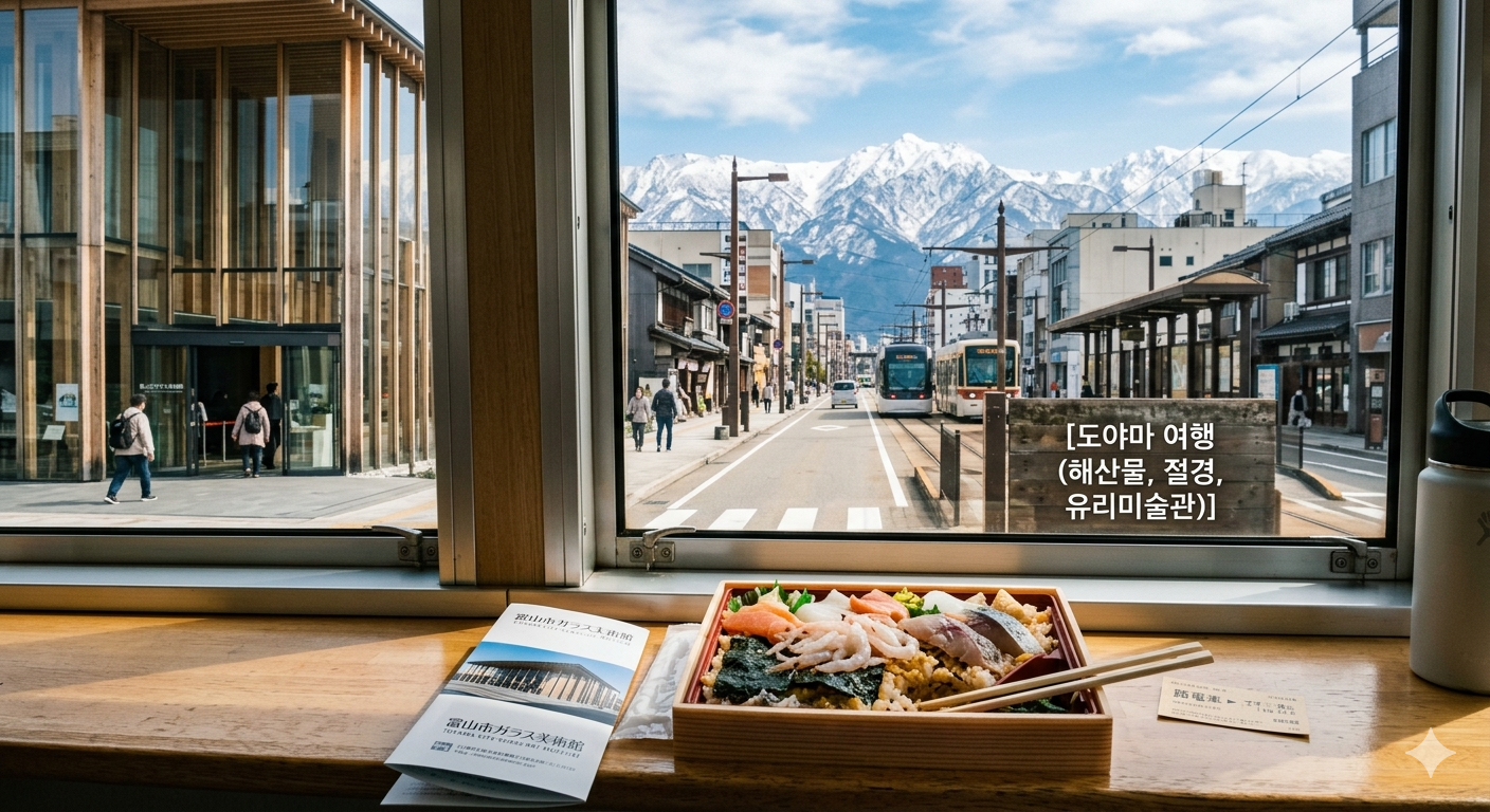 일본 도야마 여행 (해산물, 절경, 유리미술관)