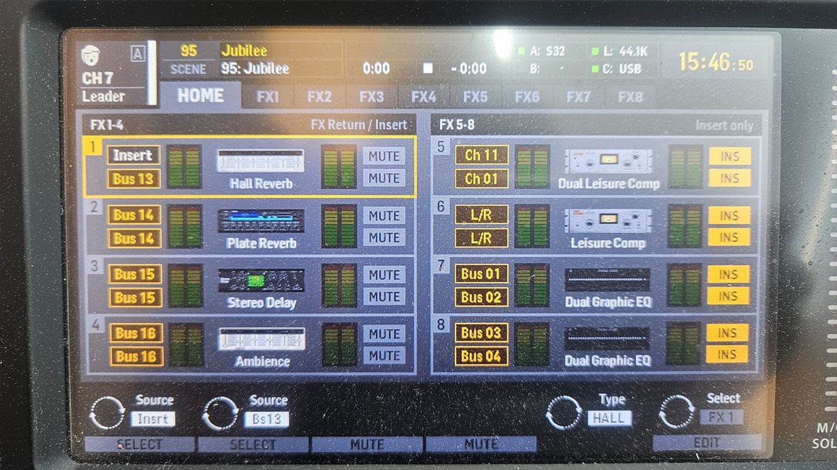 X32 EFFECTS 화면