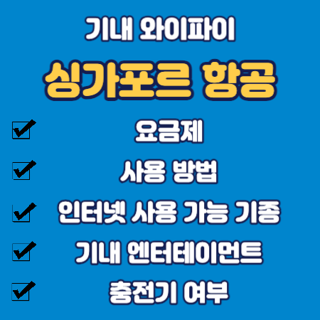 싱가포르 항공 와이파이