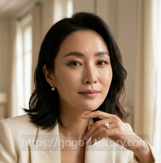 고고하고 우아한 분위기의 여성