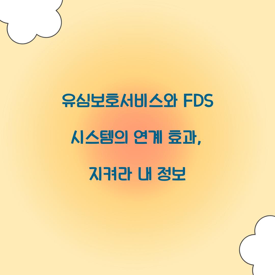 유심보호서비스와 FDS 시스템의 연계 효과
