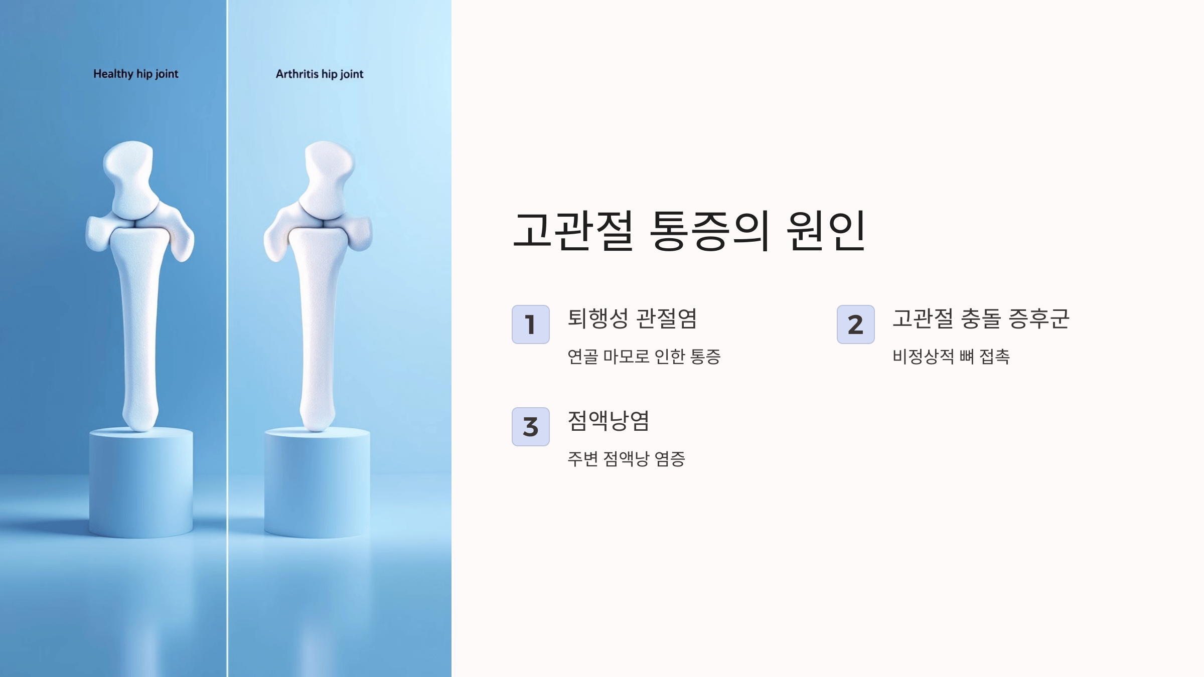 고관절 통증과 관련된 사진입니다.