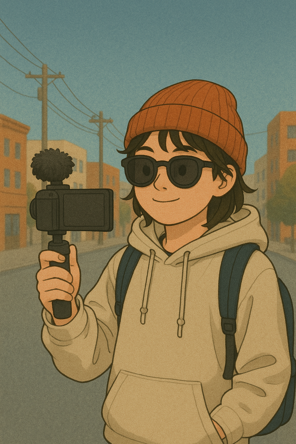 혼자 여행 브이로그를 찍는 사람 관련 이미지