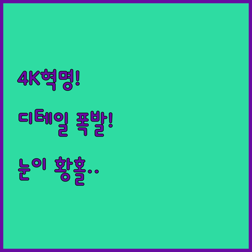 화질 혁명 4K UHD가 가져온 디테..