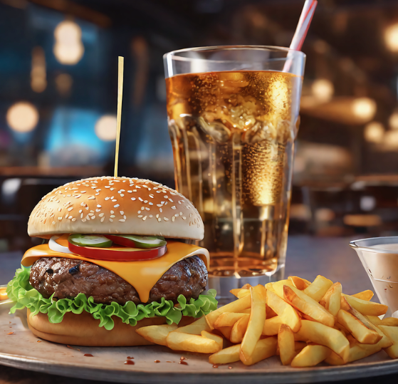 패스트푸드 음식 사진