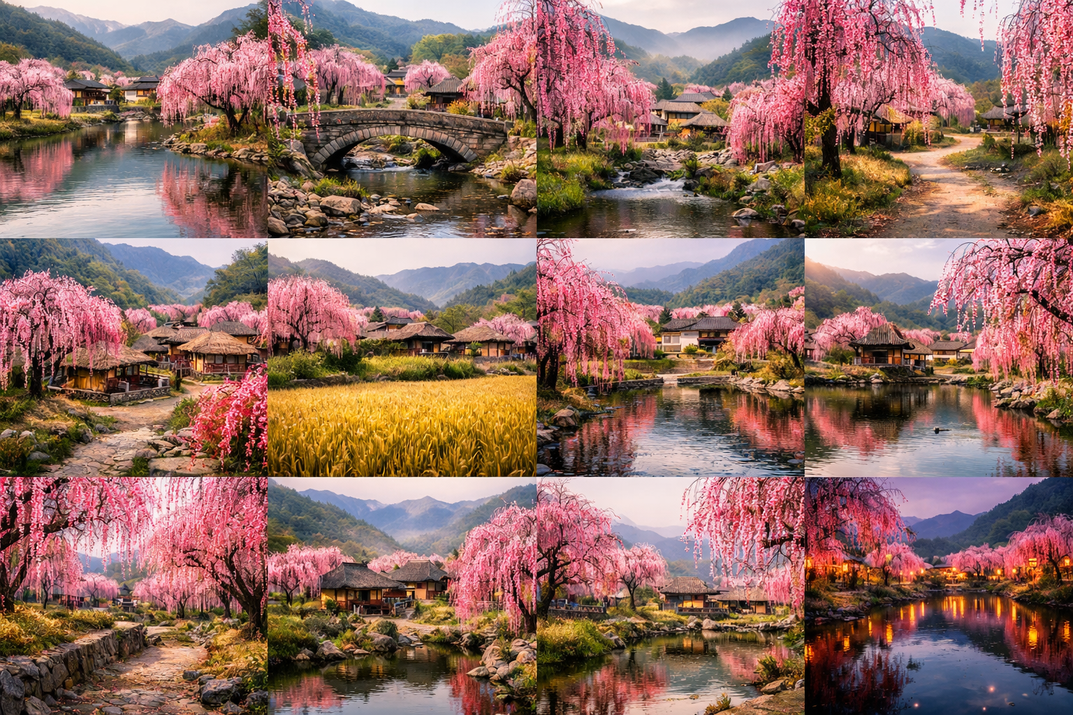 도진마을 능수도화 봄꽃 명소, 사진스팟, 개화시기