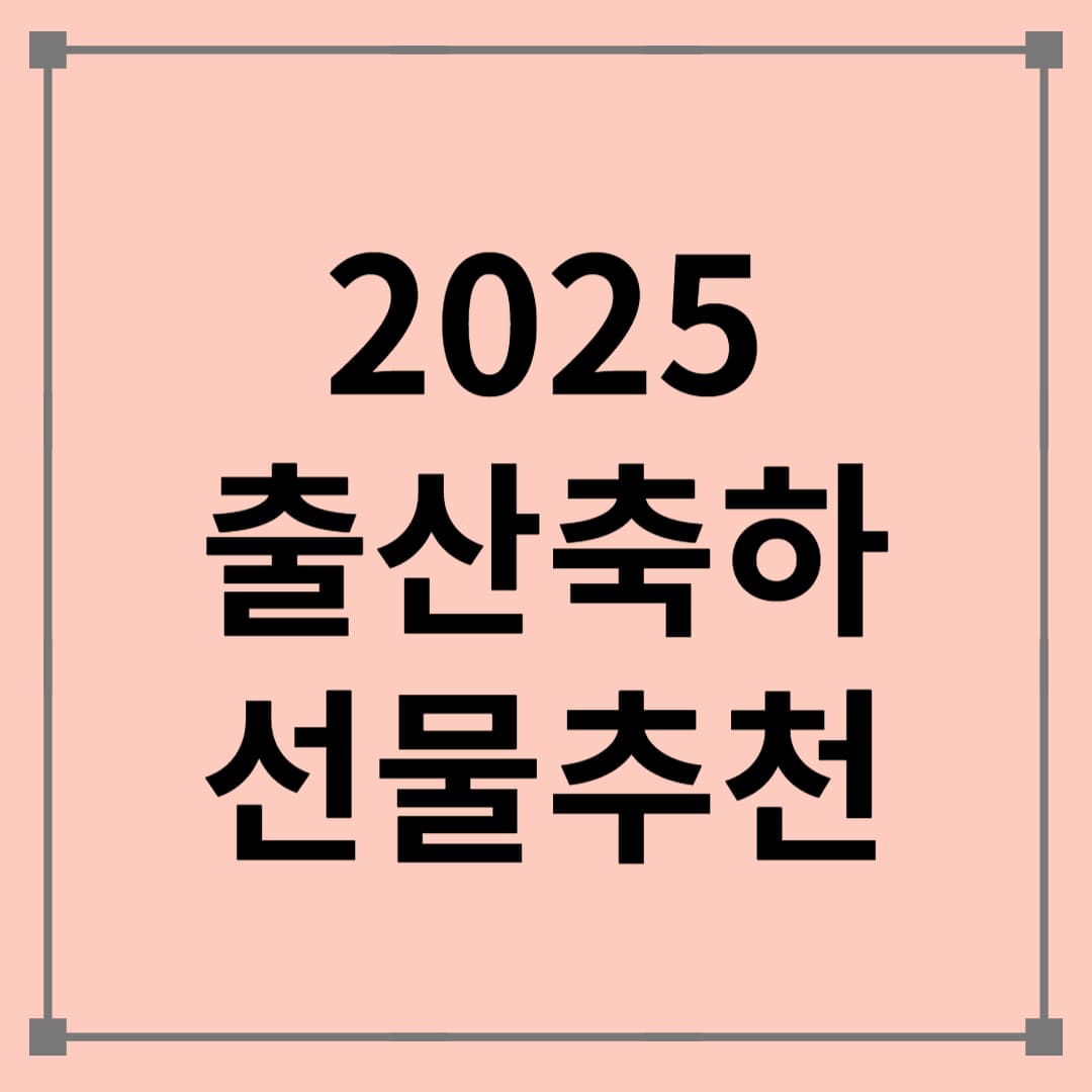2025 출산축하선물 추천: 실용적이고 센스있는 선물추천