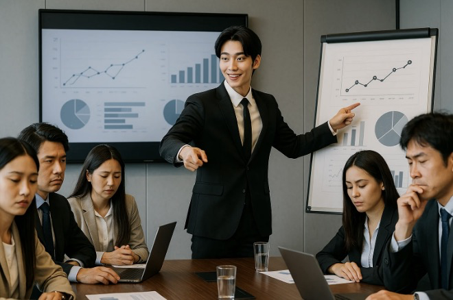 자기가 주도한 것 처럼 발표