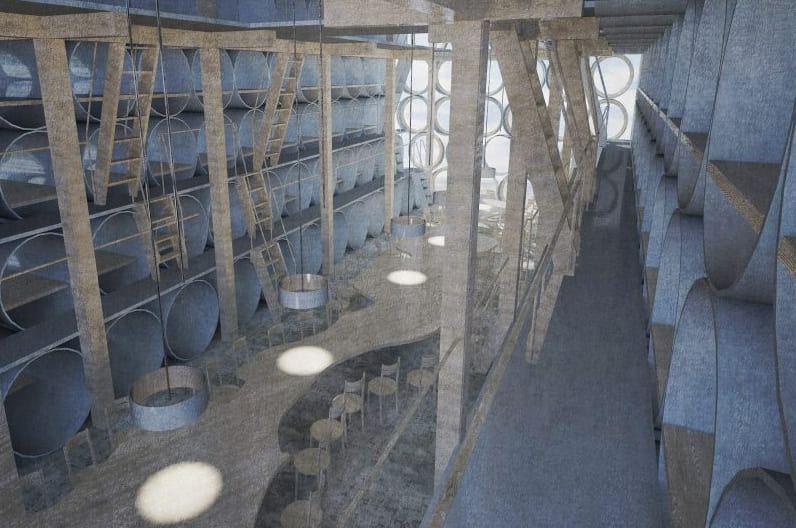 독일 건축디자인사의 노르드 스트림(Nord Stream) 단절 후 파이프 공간의 재구성 Opposite Office proposes turning Nord Stream gas pipeline into "UN for ordinary people"