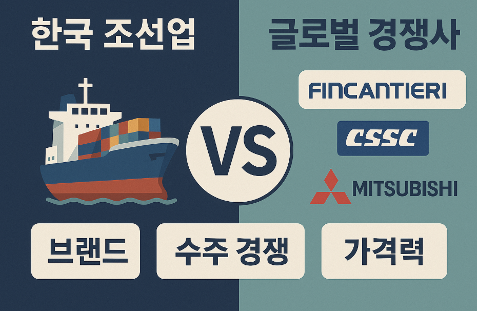 한국 조선업 vs 글로벌 경쟁사