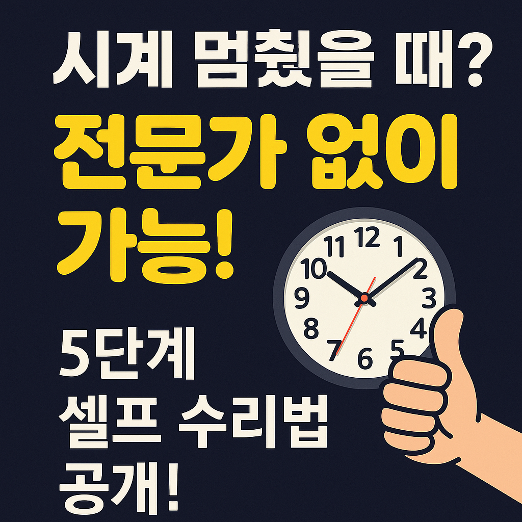 전문가 도움 없이도 가능한 벽시계 고장 수리법 5단계