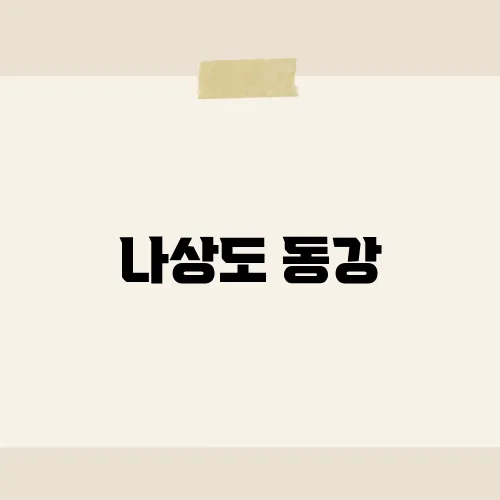 나상도 동강, 음악의 강물처럼 흐르는 감성의 메시지
