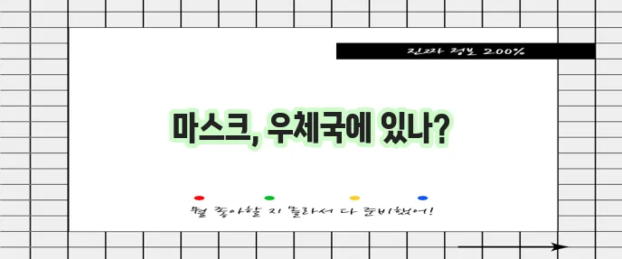 우체국쇼핑몰 마스크 구매