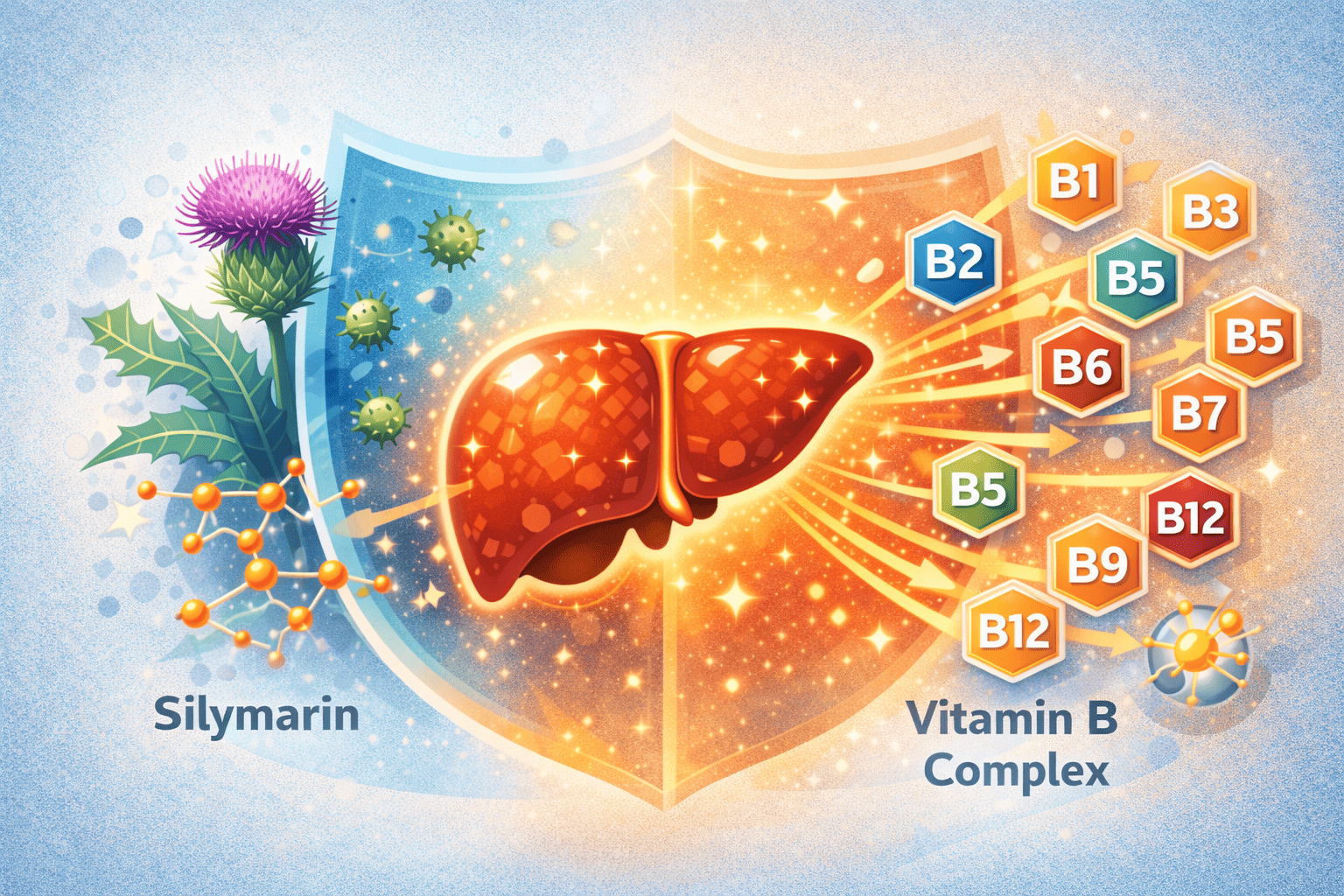 실리마린과 비타민B의 간보호 시너지