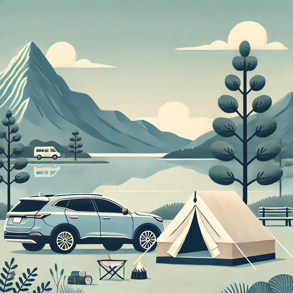 한국의 차박 감성을 표현