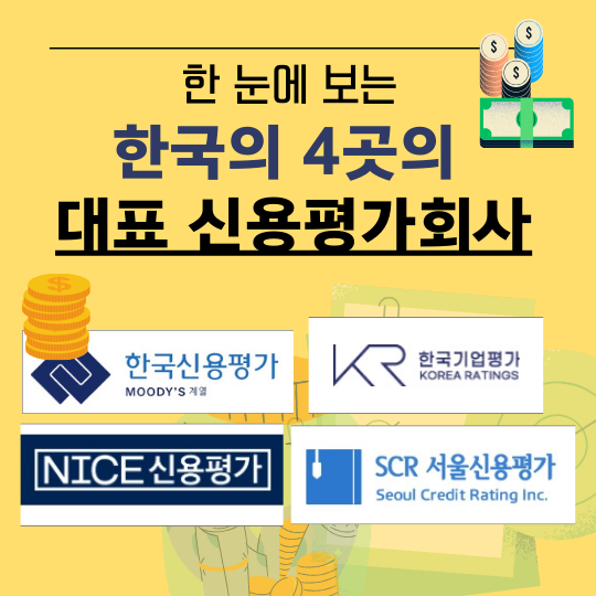 한국의 채권 신용평가회사 대표 4곳