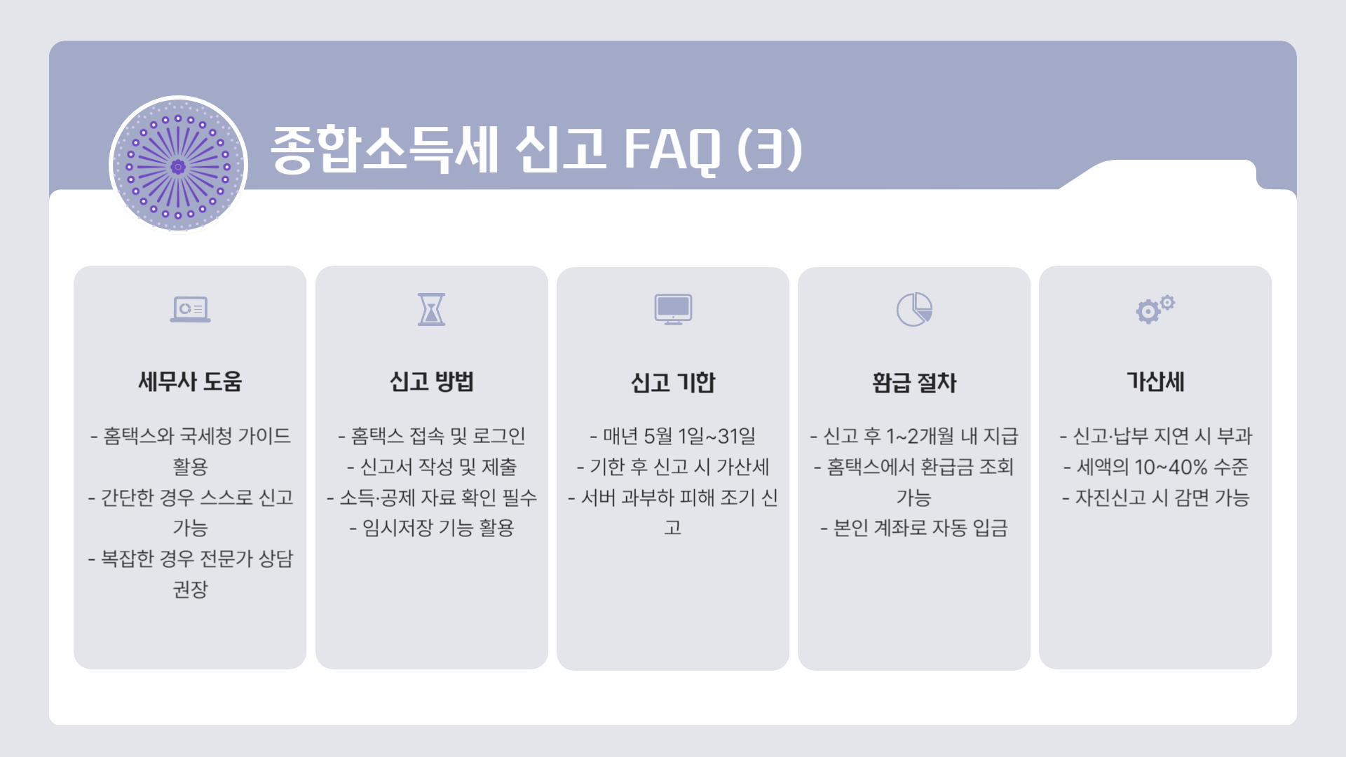 종합소득세 신고 기본 정보