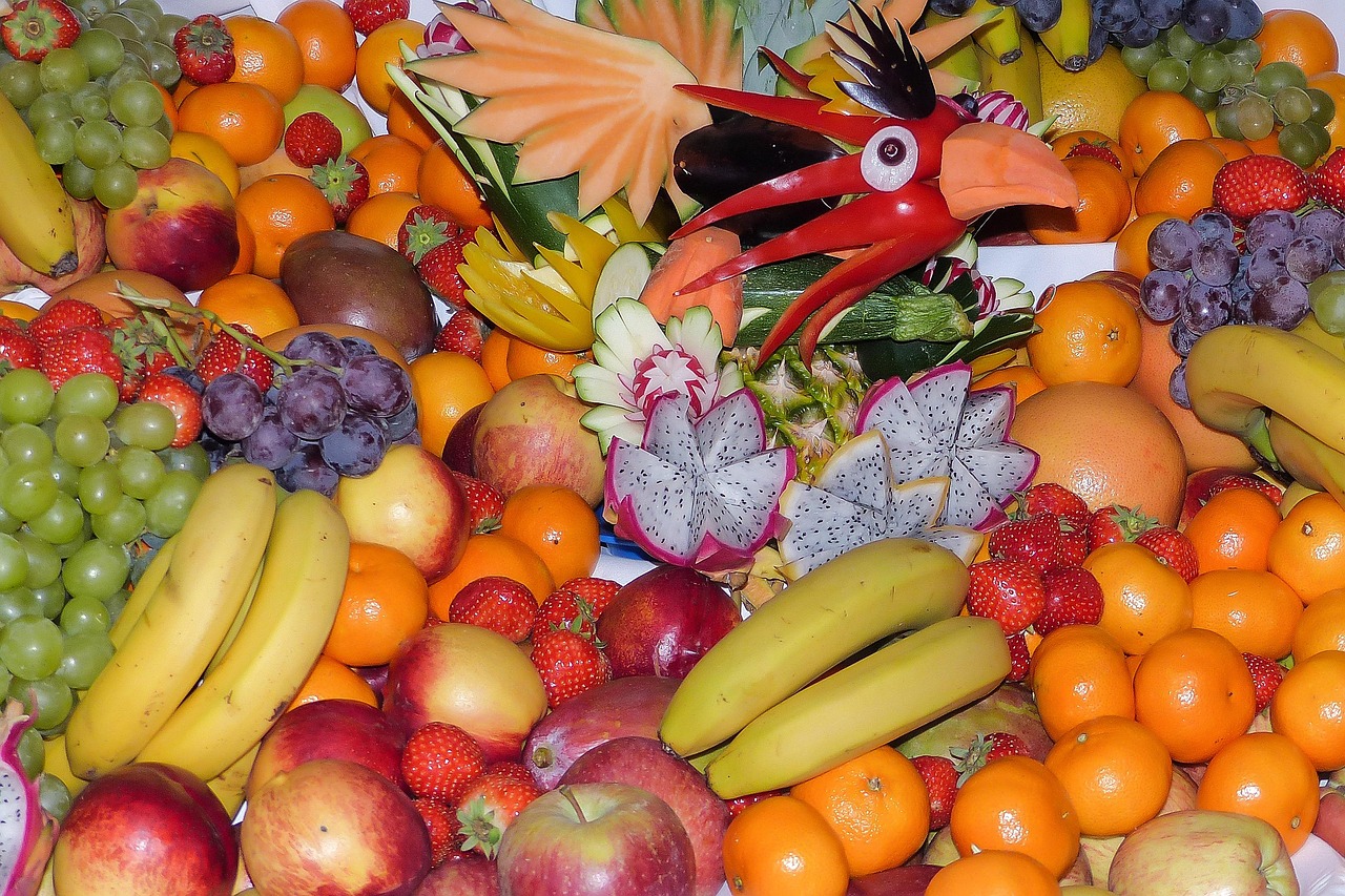 열대 과일 이미지