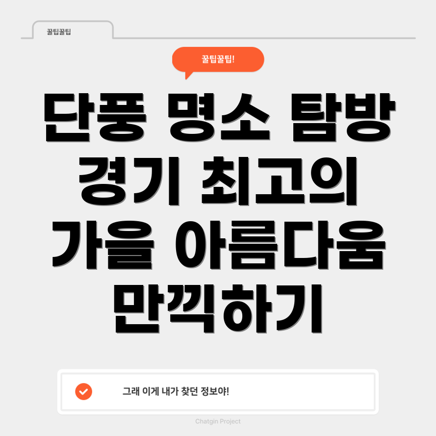 단풍 명소 탐방