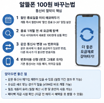 알뜰폰-100원-요금제-비교-가입방법-평생-해지-바꾸는법