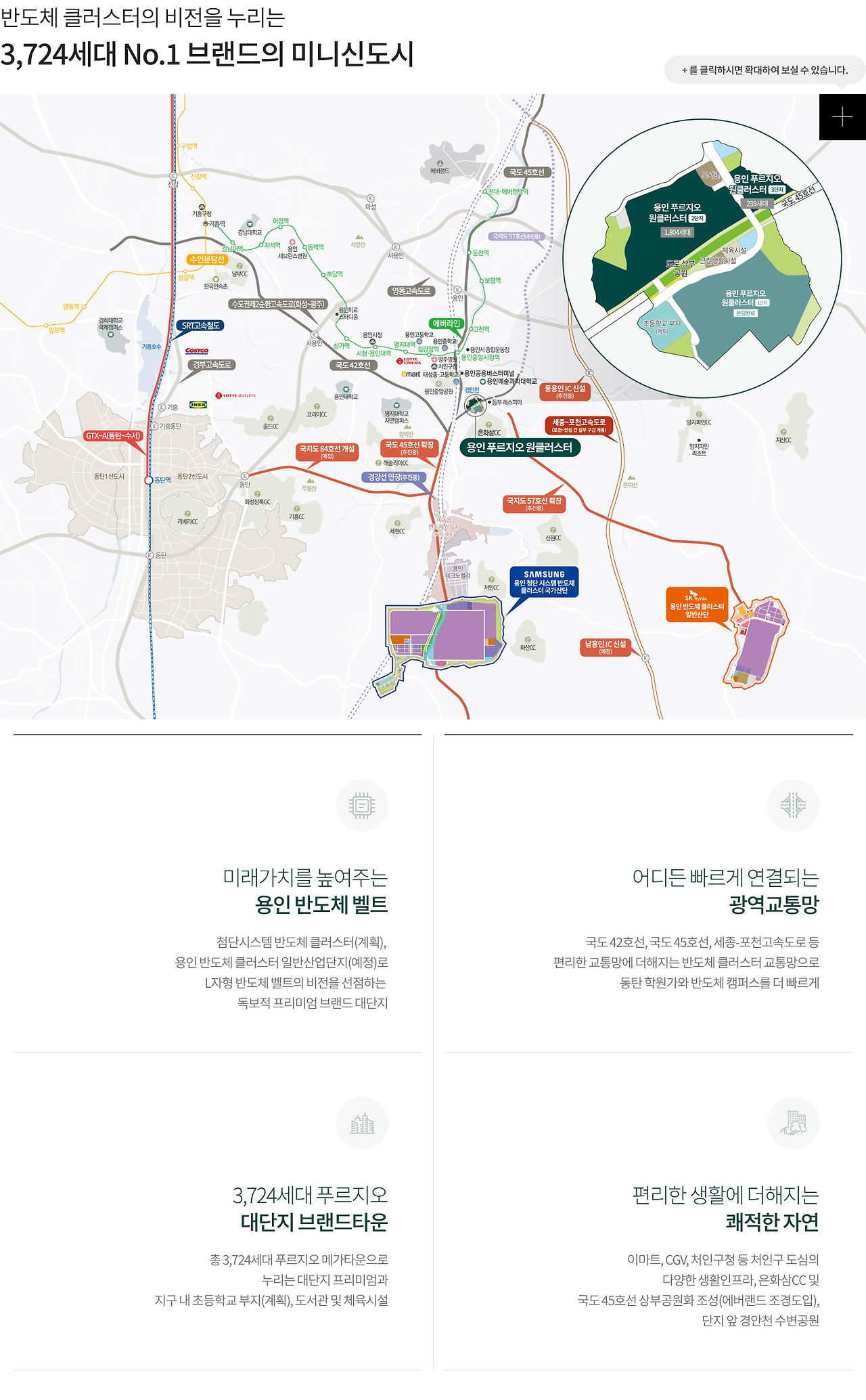 용인 푸르지오 원클러스터 2/3 단지 - 입지환경