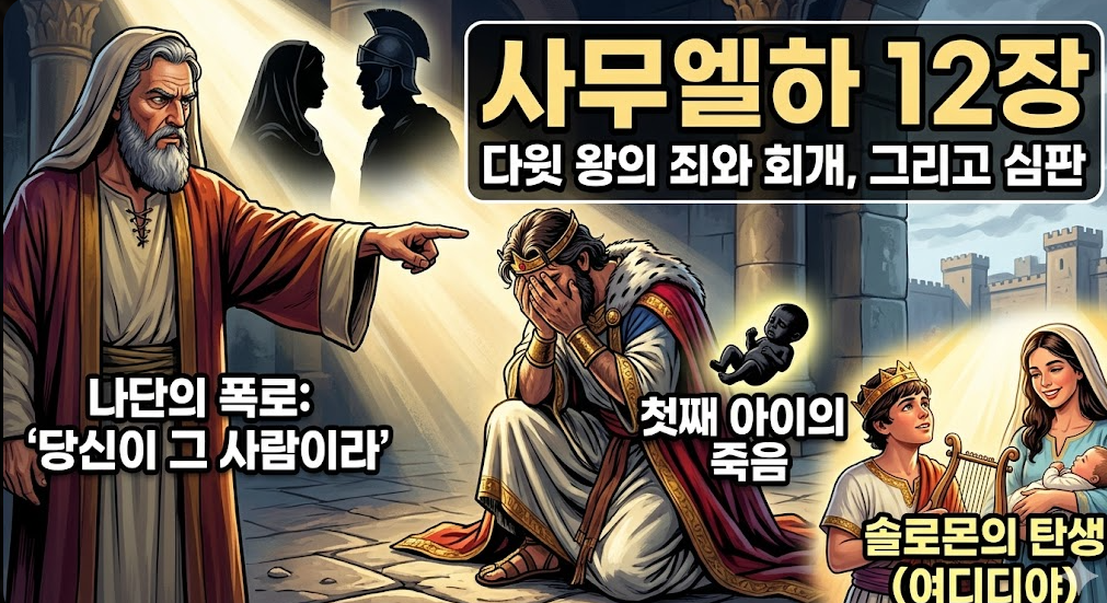 사무엘하 12장 - 나단의 비유, 솔로몬의 탄생, 다윗의 회개