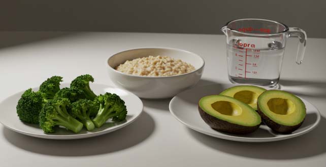 저녁 식단 – 부드럽고 소화 잘 되는 구성