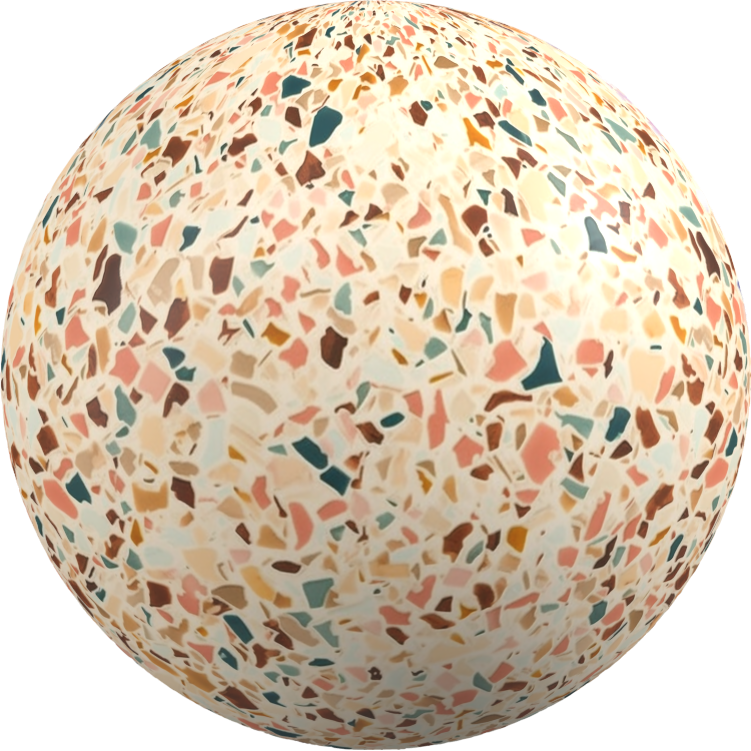 colorful smooth terrazzo texture