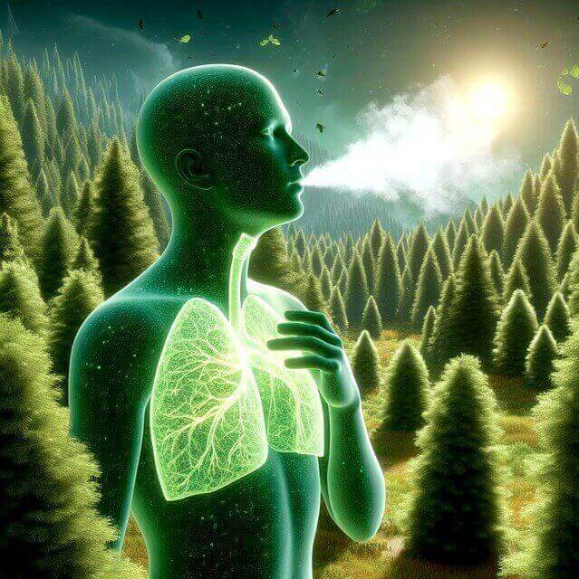 안전한 산소 투여의 체위배액 실시, 객담 배출 기침 촉진, 보완대체요법 사용, 자가간호 증진, 격려와 정서적 지지