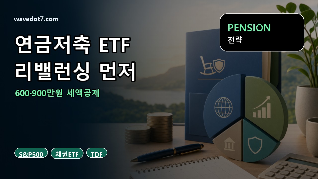 연금저축 ETF 리밸런싱 2026 세액공제 600만원 IRP 900만원 썸네일