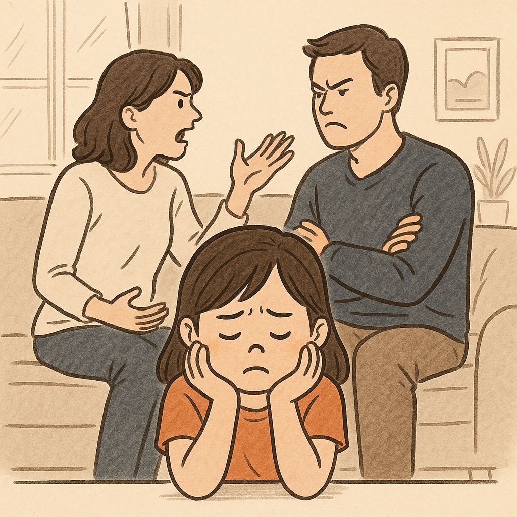 부부 갈등 시 아이 앞에서 절대 하면 안 되는 말들 5가지 유형에 대한 이미지