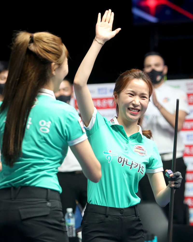 PBA 팀리그 하나카드 프로당구팀 김가영 김진아 당구선수