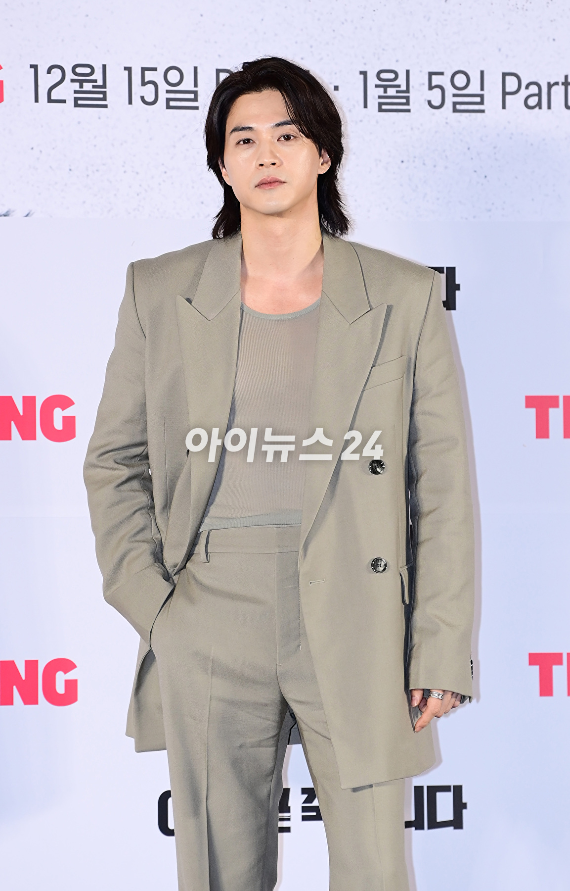 배우 김지훈이 13일 오전 서울 CGV 용산아이파크몰에서 열린 티빙 오리지널 시리즈 &#39;이재&#44; 곧 죽습니다&#39; 제작발표회에 참석하고 있다. [사진=정소희 기자]