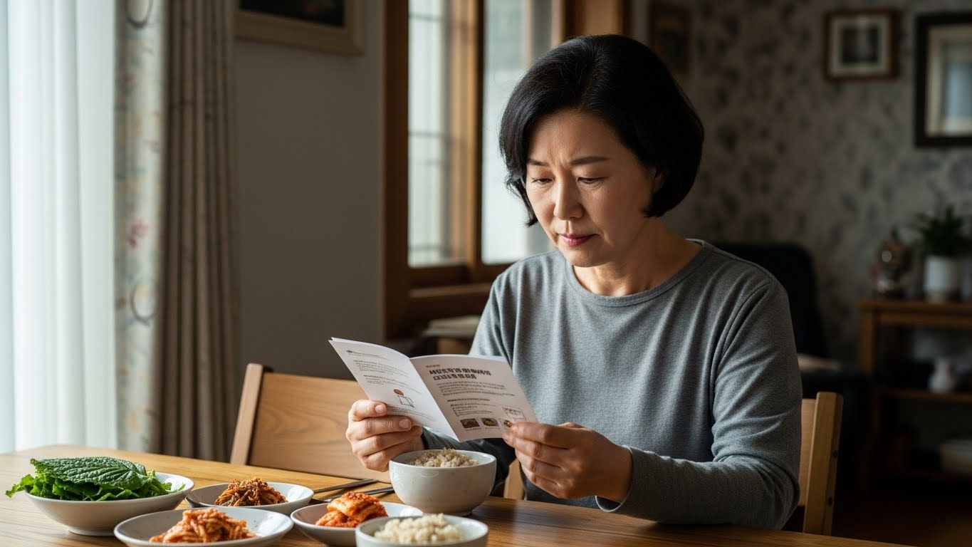 음식을 짜게 먹는 여성