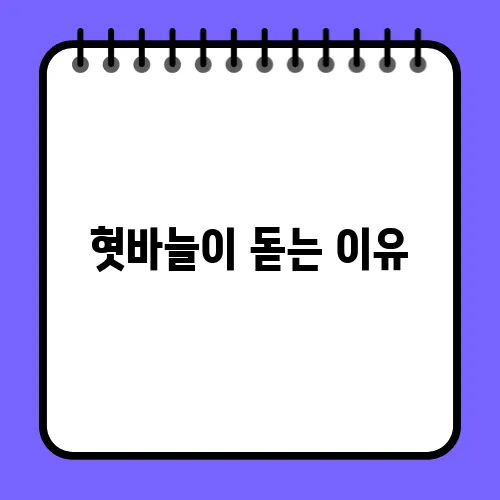 혓바늘이 돋는 이유