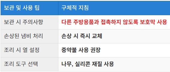 보관 및 사용 팁