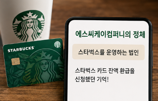 에스씨케이컴퍼니 정체? 스타벅스 환불 입금 카드 잔액 환불 직접해봄5
