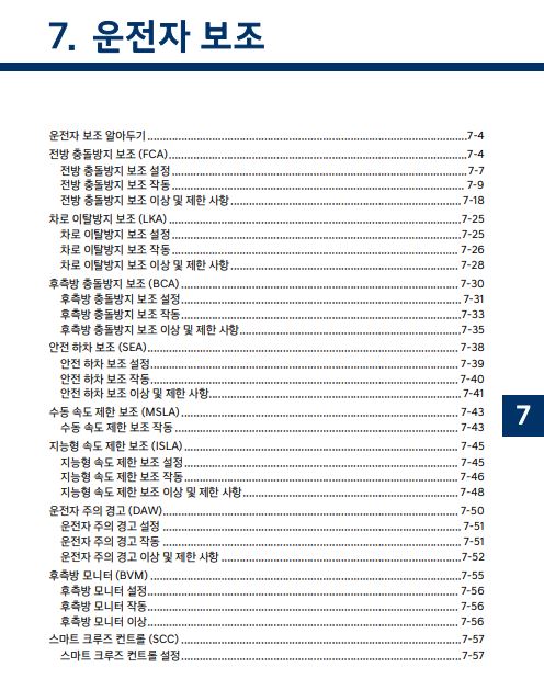 2024 디올뉴 싼타페 - 사용설명서 - 운전자 보조