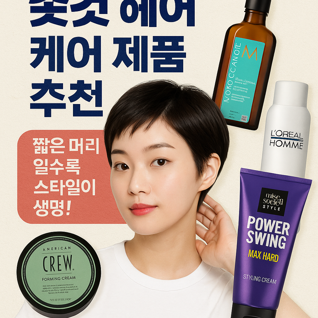 숏컷 헤어 케어 제품