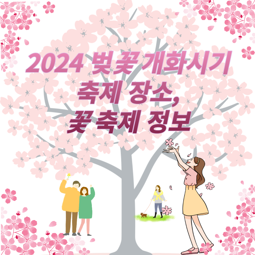 2024 벚꽃 개화시기, 축제장소 및 꽃 축제정보