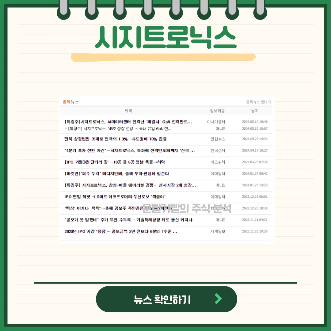 시지트로닉스 뉴스