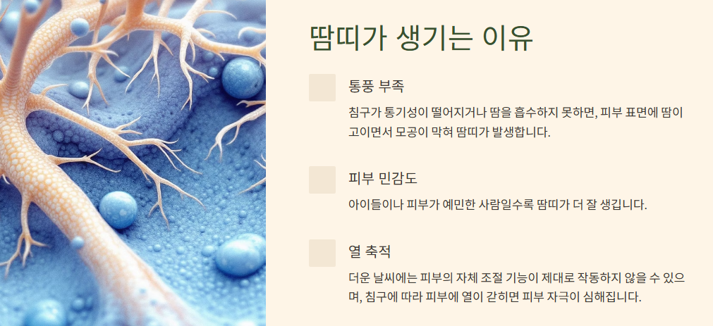 여름철 땀띠가 생기는 이유