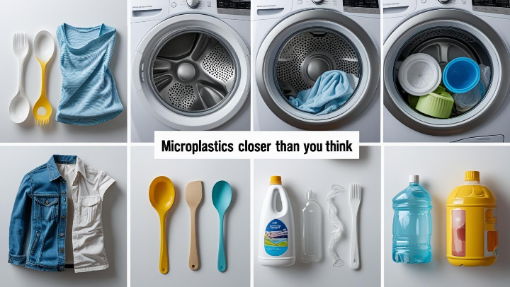 주방용품, 옷, 세탁기 등 생활 속 미세플라스틱 원인 사진 모음