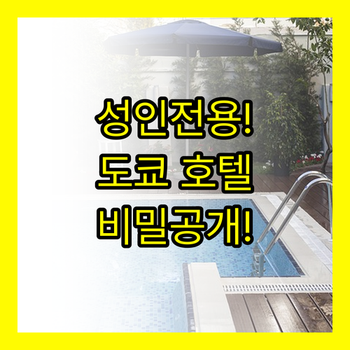 도쿄 럭셔리 호텔 성인 전용 비밀..