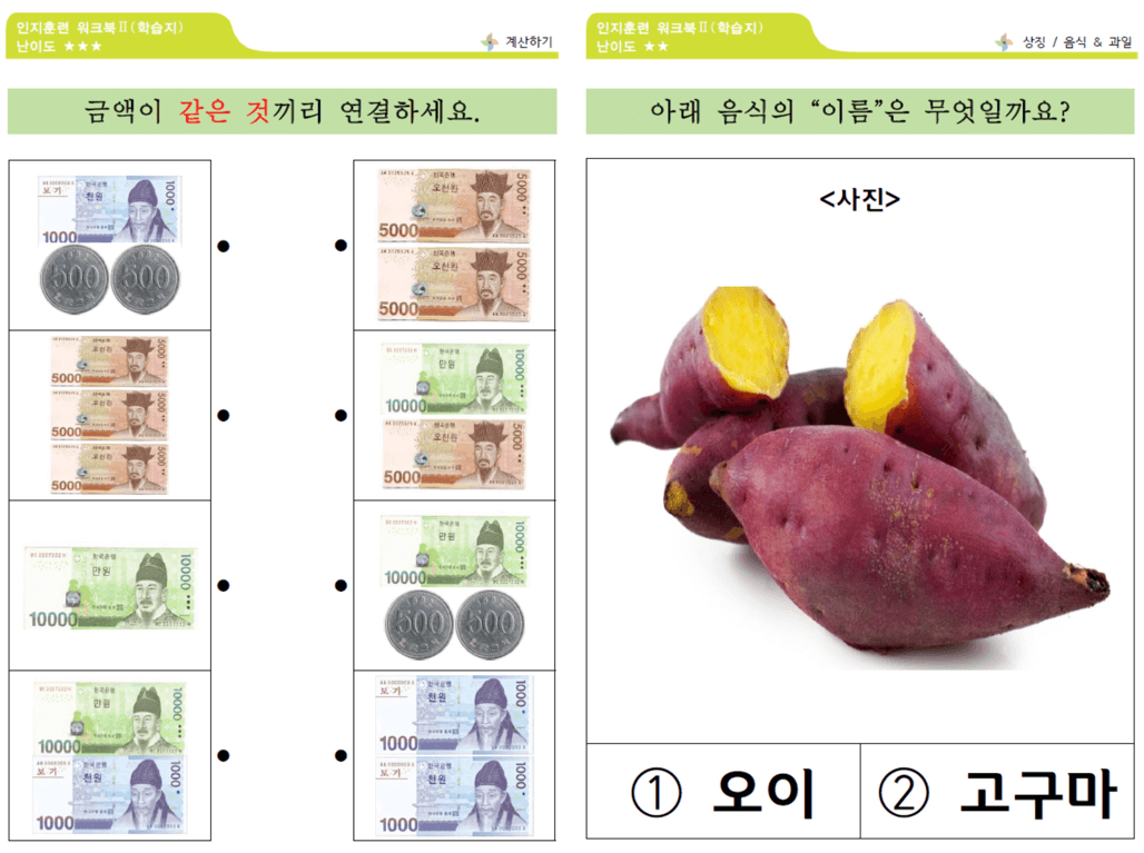 인지활동 워크북 지필형 (난위도 중, 하)