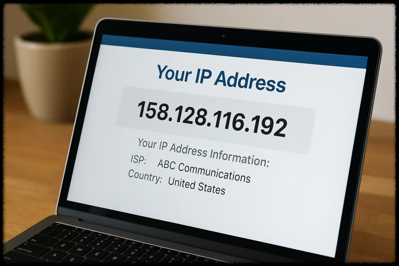 내 IP주소를 표시하는 웹사이트 화면