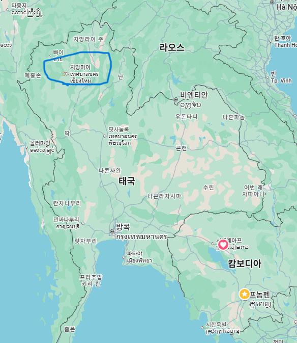 태국 치앙마이 지도