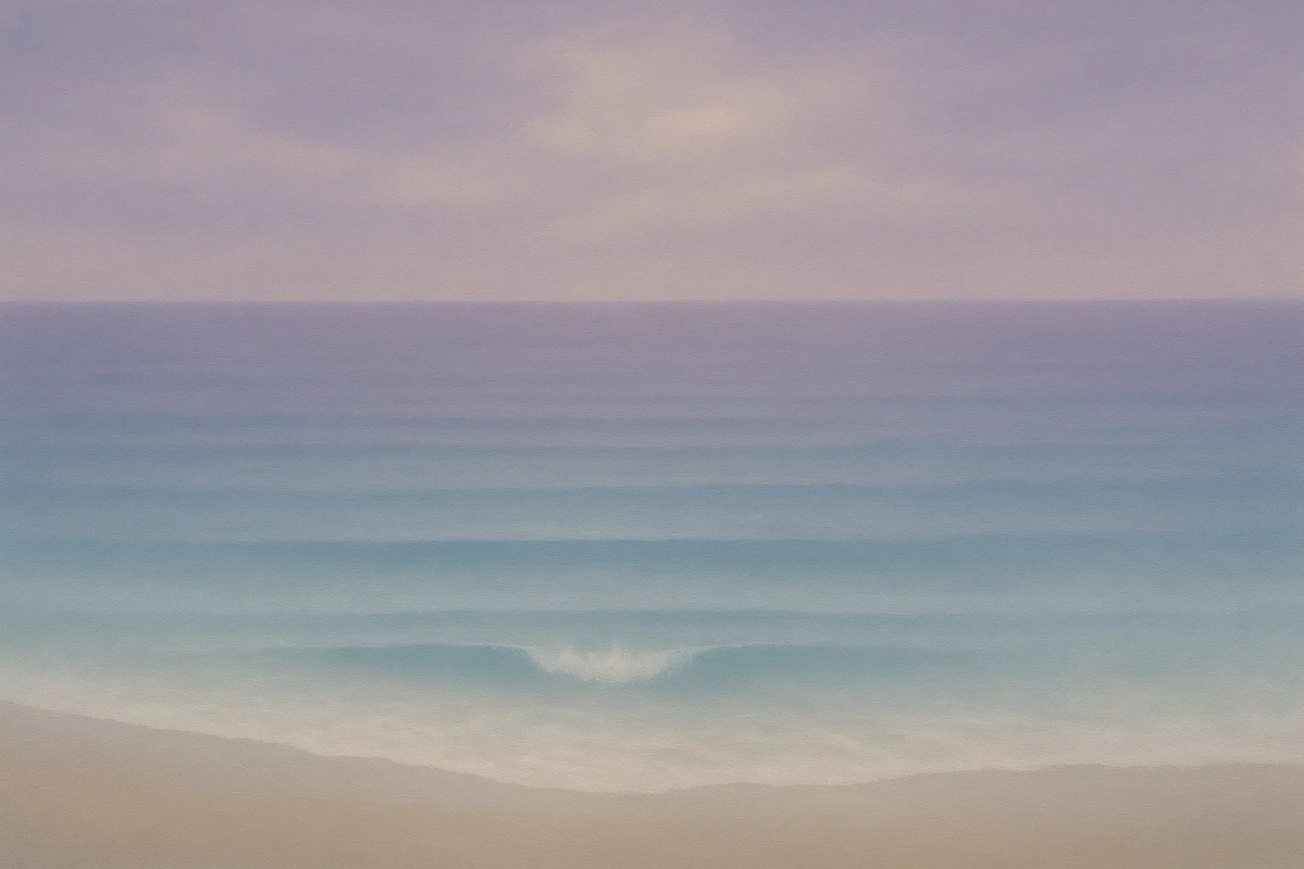 잔잔한 수평선과 그라데이션 파도